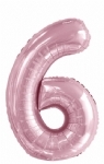 FOIL BALLOON 86CM NUMBERS LIGHT PINK - foil balloon 86cm numbers baby pink - 8    - Leona Party and Home