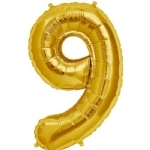 FOIL BALLOON 86CM NUMBERS GOLD - foil balloon 86cm numbers gold - 10    - Leona Party and Home