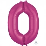 FOIL BALLOON 86CM NUMBERS HOT PINK - foil balloon 86cm numbers hot pink - 2    - Leona Party and Home