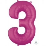 FOIL BALLOON 86CM NUMBERS HOT PINK - foil balloon 86cm numbers hot pink - 5    - Leona Party and Home