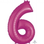FOIL BALLOON 86CM NUMBERS HOT PINK - foil balloon 86cm numbers hot pink - 8    - Leona Party and Home
