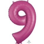 FOIL BALLOON 86CM NUMBERS HOT PINK - foil balloon 86cm numbers hot pink - 11    - Leona Party and Home