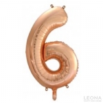 FOIL BALLOON 86CM NUMBERS ROSE GOLD - foil balloon 86cm numbers rose gold - 7    - Leona Party and Home