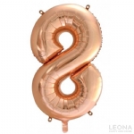 FOIL BALLOON 86CM NUMBERS ROSE GOLD - foil balloon 86cm numbers rose gold - 9    - Leona Party and Home