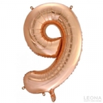 FOIL BALLOON 86CM NUMBERS ROSE GOLD - foil balloon 86cm numbers rose gold - 10    - Leona Party and Home