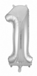 FOIL BALLOON 86CM NUMBERS SILVER - foil balloon 86cm numbers silver - 3    - Leona Party and Home