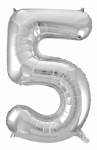 FOIL BALLOON 86CM NUMBERS SILVER - foil balloon 86cm numbers silver - 7    - Leona Party and Home