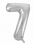 FOIL BALLOON 86CM NUMBERS SILVER - foil balloon 86cm numbers silver - 9    - Leona Party and Home