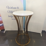 Gold Metal Cocktail Table / Plinth - gold metal cocktail table  plinth - 2    - Leona Party and Home