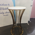 Gold Metal Cocktail Table / Plinth - gold metal cocktail table  plinth - 1    - Leona Party and Home