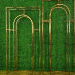Gold Metal Frame Arch Backdrop - gold metal frame arch backdrop - 1    - Leona Party and Home