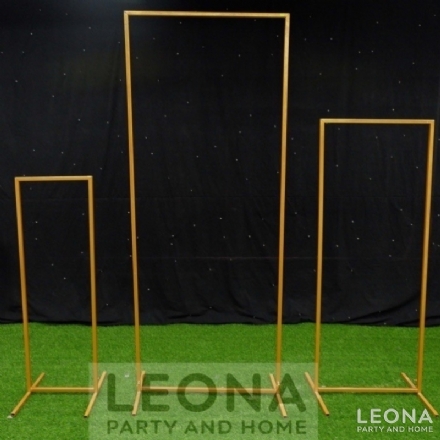 Gold Rectangle Stands (S/M/L) - gold rectangle stands sml - 1    - Leona Party and Home