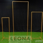 Gold Rectangle Stands (S/M/L) - gold rectangle stands sml - 1    - Leona Party and Home