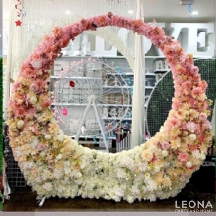 HALF MOON FLOWER ARCH - half moon flower arch - 2    - Leona Party and Home