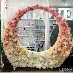 HALF MOON FLOWER ARCH - half moon flower arch - 2    - Leona Party and Home