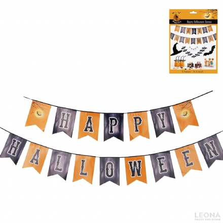 HAPPY HALLOWEEN BANNER - Leona Party and Home