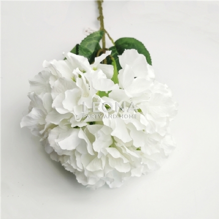 Hydrangea - White (80cm) - hydrangea   white 80cm - 1    - Leona Party and Home