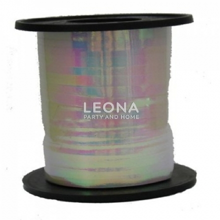 Iridescent Curling Ribbon White 225m - iridescent curling ribbon white 225m - 1    - Leona Party and Home