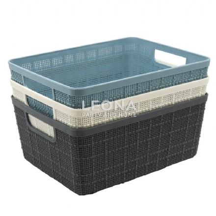 IVY BASKET SML 24X18X10CM 3 ASSTD - Leona Party and Home