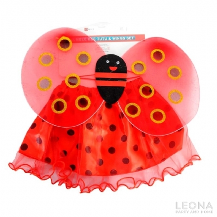 Lady Bug Wing Set (Red) - lady bug wing set red - 1    - Leona Party and Home