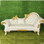 WHITE QUEEN SOFA - luxury party furniture gold wedding royal king throne chair queen sofa for wedding - 2    - Leona Party and Home