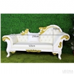 WHITE QUEEN SOFA - luxury party furniture gold wedding royal king throne chair queen sofa for wedding - 3    - Leona Party and Home