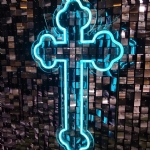 NEON CROSS (Color Changeable) - neon cross color changeable - 11    - Leona Party and Home