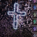 NEON CROSS (Color Changeable) - neon cross color changeable 2023810162924 - 1    - Leona Party and Home