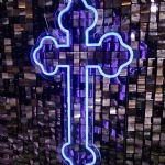 NEON CROSS (Color Changeable) - neon cross color changeable - 2    - Leona Party and Home