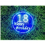 NEON HAPPY BIRTHDAY 18 - neon happy birthday 18 - 1    - Leona Party and Home
