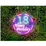 NEON HAPPY BIRTHDAY 18 - neon happy birthday 18 - 2    - Leona Party and Home