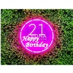 NEON HAPPY BIRTHDAY 21 - neon happy birthday 21 - 2    - Leona Party and Home