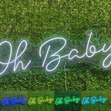 NEON OH BABY (Color Changeable) - neon oh baby color changeable - 1    - Leona Party and Home