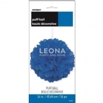 Puff Ball Decor Royal Blue 40cm - puff ball decor royal blue 40cm - 1    - Leona Party and Home