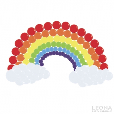 Rainbow Shape Balloon Garland(L) - rainbow shape balloon garlandl - 1    - Leona Party and Home
