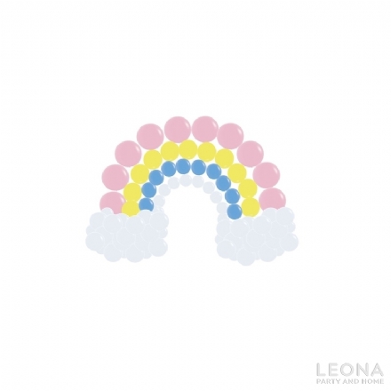 Rainbow Shape Balloon Garland(S) - rainbow shape balloon garlands - 1    - Leona Party and Home