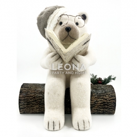 READING BEAR 50X38X54CM LGE - reading bear 50x38x54cm lge - 1    - Leona Party and Home
