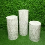 ROUND MARBLE WHITE PLINTHS - round marble white plinths - 1    - Leona Party and Home