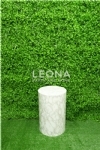 ROUND MARBLE WHITE PLINTHS - round marble white plinths - 2    - Leona Party and Home