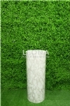 ROUND MARBLE WHITE PLINTHS - round marble white plinths - 4    - Leona Party and Home