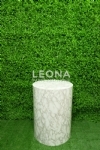 ROUND MARBLE WHITE PLINTHS - round marble white plinths - 7    - Leona Party and Home