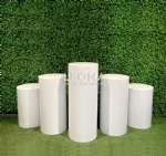 ROUND WHITE PLINTHS - round white plinths - 1    - Leona Party and Home