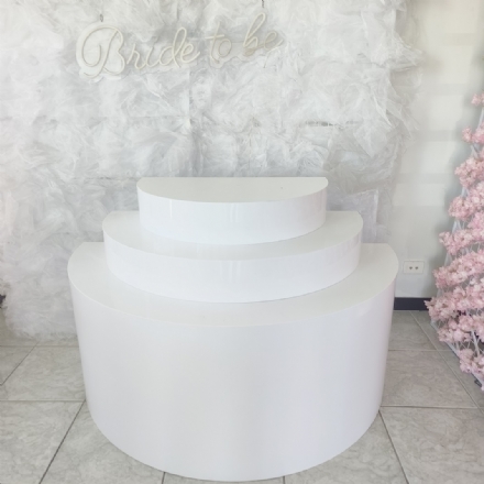 Semi-Cylinder Plinth 3 TIER DESSERT TABLE - Leona Party and Home