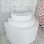Semi-Cylinder Plinth 3 TIER DESSERT TABLE - semi cylinder plinth 3 tier dessert table - 4    - Leona Party and Home
