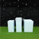 SQUARE BLUE PLINTHS - square blue plinths - 1    - Leona Party and Home