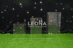 SQUARE CLEAR PLINTHS - square clear plinths - 2    - Leona Party and Home