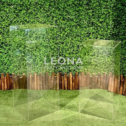 SQUARE CLEAR PLINTHS - Leona Party and Home