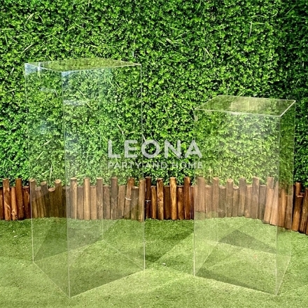 SQUARE CLEAR PLINTHS - Leona Party and Home