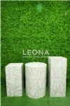 SQUARE MARBLE WHITE PLINTHS - square marble white plinths - 2    - Leona Party and Home