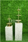 SQUARE MARBLE WHITE PLINTHS - square marble white plinths - 3    - Leona Party and Home